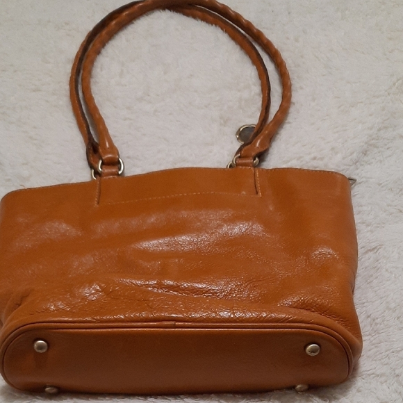 Patricia Nash Tan Leather Shoulder Bag Timeless Design - Picture 2 of 10